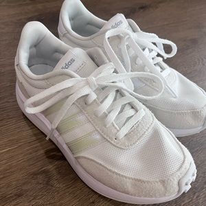 Lightly used girls adidas shoes size 3